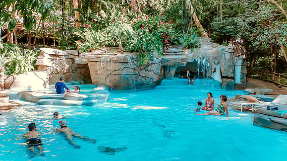 Chukka Adventures at Good Hope in Falmouth, Jamaica with river tubing, waterfalls, and lush tropical scenery.